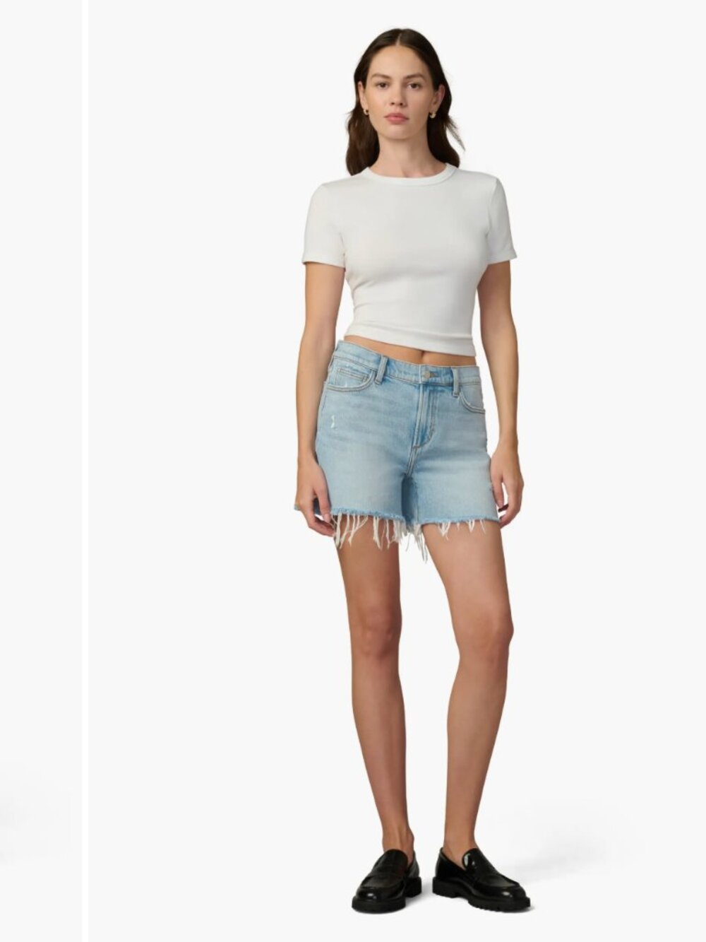 Joe's Jeans The Ozzie 4" Cut Off Shorts Size 29 Distressed Raw Hem Light Wash - Picture 6 of 7